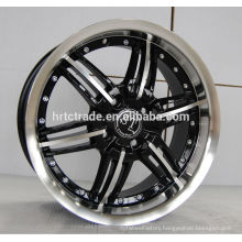 black with machine face alloy wheel for car